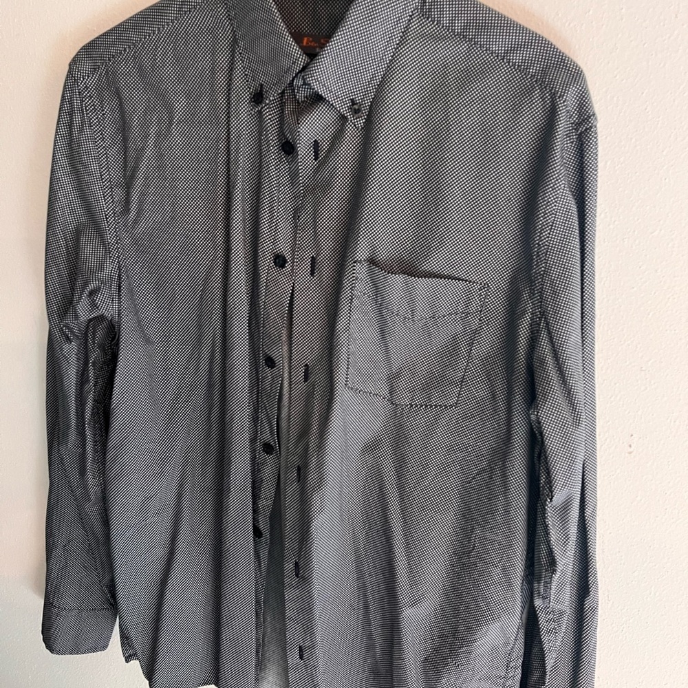 Ben Sherman Black and White Casual Button Down Shirt